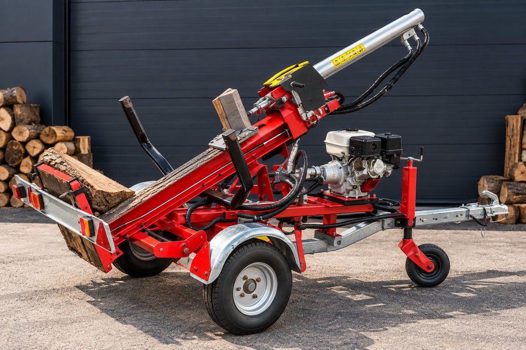 Fendeuse à bois thermique tractable – 12 tonnes